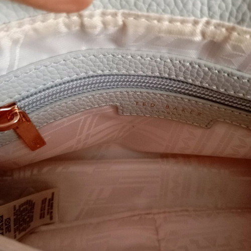 Ted Baker leather women's crossbody bag like new, ecru/blue