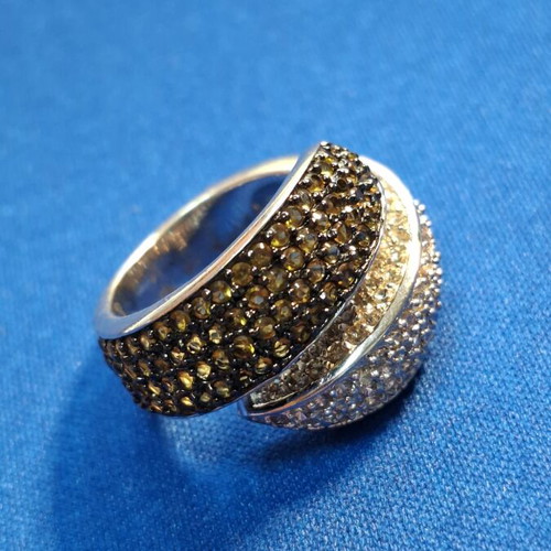 Silver ring with 925 stamp, new, adjustable size