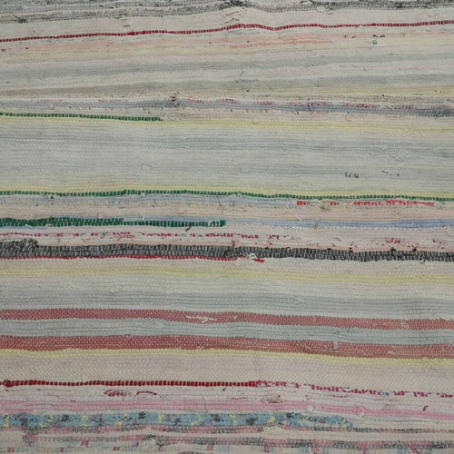 Woven loom carpet used, time wear from 1930