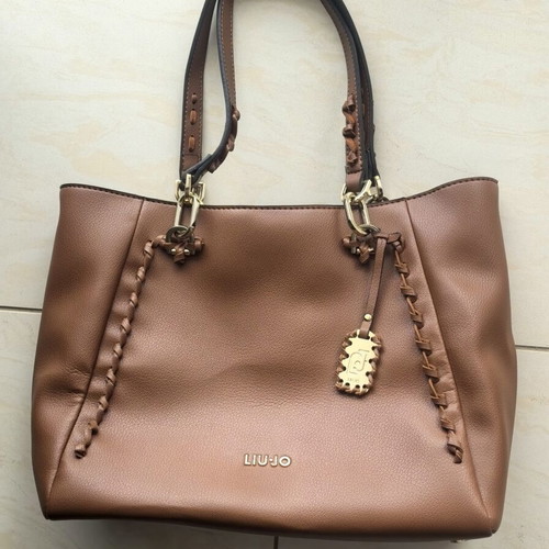 Liu Jo Milano Tote Bag New Cognac Shoulder Bag with Crossbody Strap