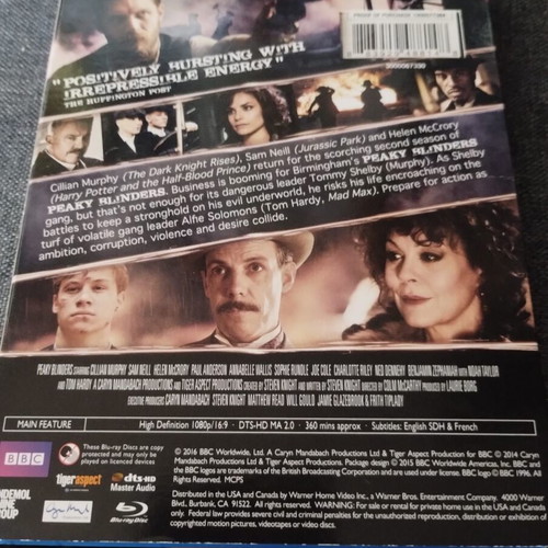 Peaky Blinders Blu-ray Series 1 and 2 like new with subtitles