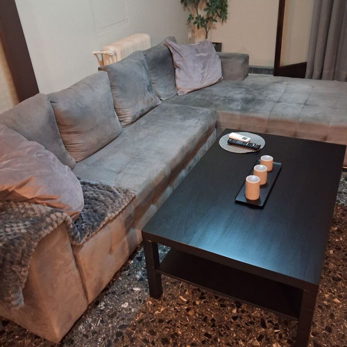 Corner sofa 3-seater used, gray, 190×190, three-seat + corner
