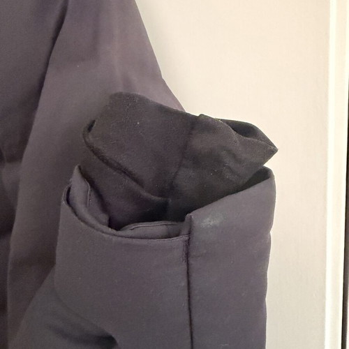 The North Face jacket used, small, grey, zippered underarm vents