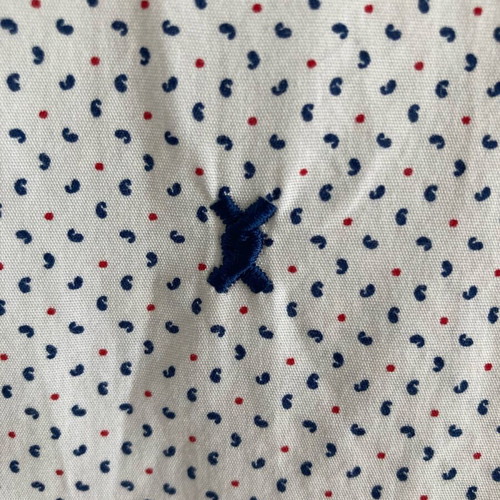 The Bostonians shirt like new with fine blue red pattern size M
