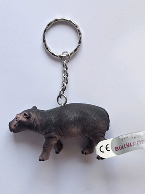 Bullyland Young Hippopotamus Keychain Miniature new