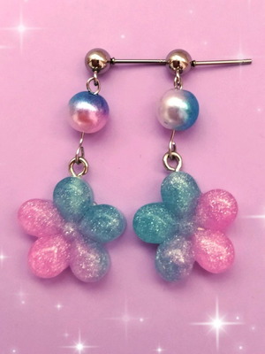Kawaii handmade earrings with steel clasp new