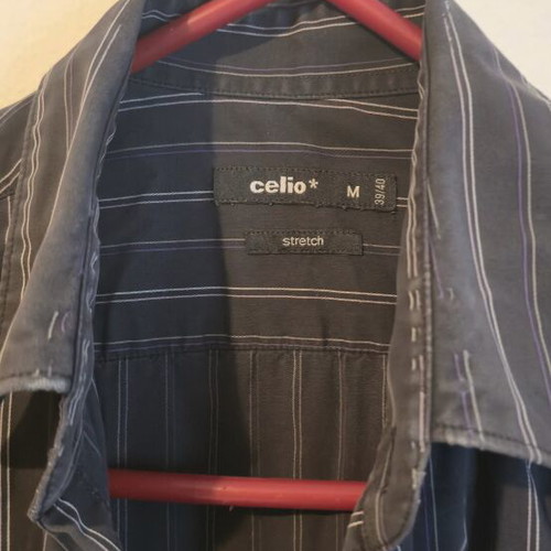 Celio men's striped dress shirts set of 2 like new, long sleeve