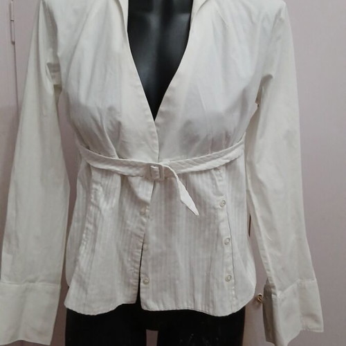 White women's shirt with belt Nara camicie like new, size M