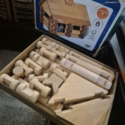 Wooden Ecological Construction Set Varis Toys like new, natural wood