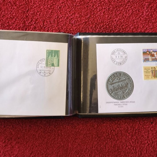 Swiss First Day Covers FDC Collection in Excellent Album, 100 pcs