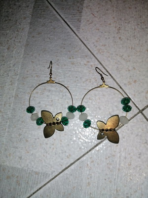 Butterfly earrings with beads