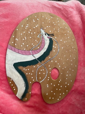 Handmade Haku Spirited Away painting on wood new