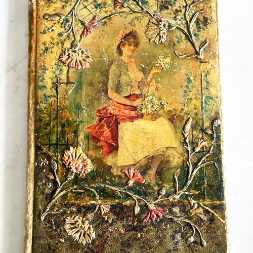 Victorian French card or photo holder used, early 20th century