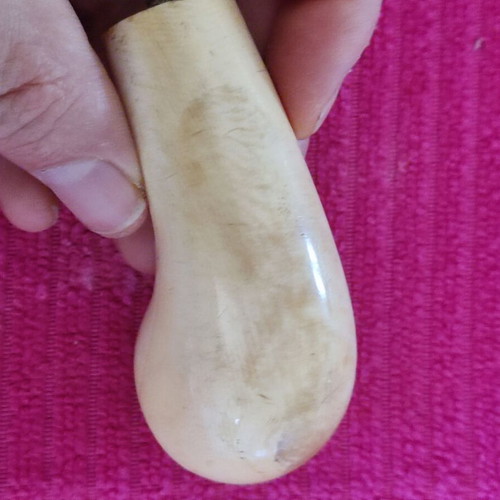 French Walking Stick Handle used, circa 1880, bone