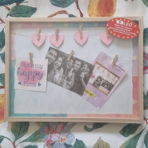 Photo frame illuminated with LED new, dimensions 42x32