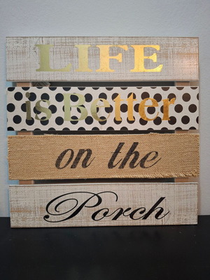 Decorative hanging sign like new, 37x37 cm