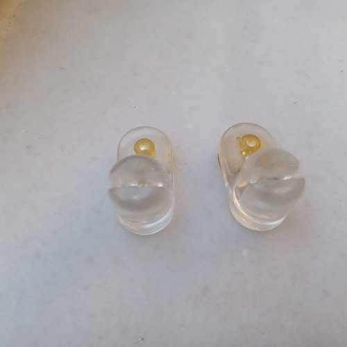 Plastic supports for glass shelves, new, pack of 75 with suction cups