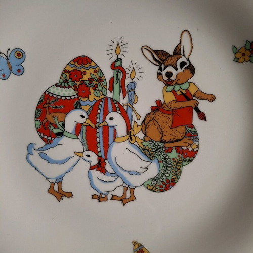 Vintage Easter plate Candia like new, 20 cm diameter