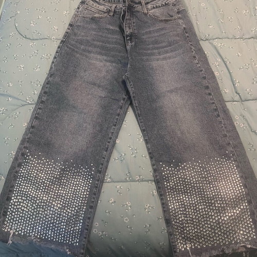 Jeans with rhinestones like new, size L / 40 / 12