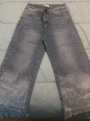 Jeans with rhinestones like new, size L / 40 / 12