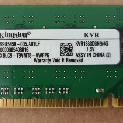 Kingston ValueRAM KVR1333D3N9/4 4GB DDR3 1333MHz μνήμη RAM