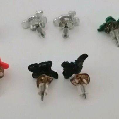 Children's earrings new, pack of eight pairs with animal designs