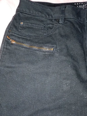 Denim short skirt with decorative zippers, black