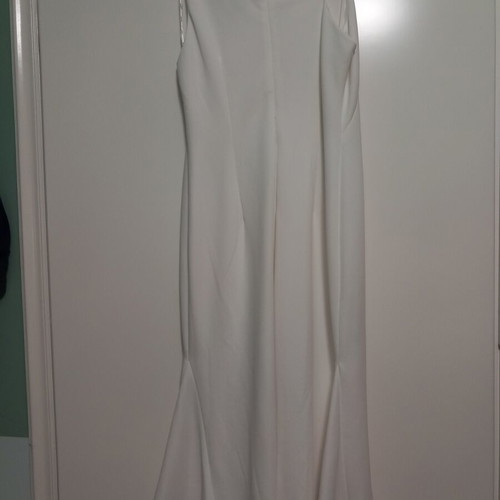 Donna Karan white cocktail dress like new with unique straps