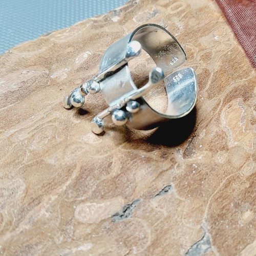 Handmade silver 925 ring with adjustable band new