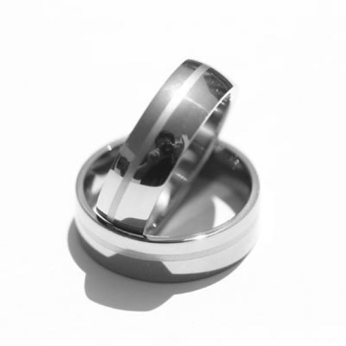 Pair of stainless steel rings new