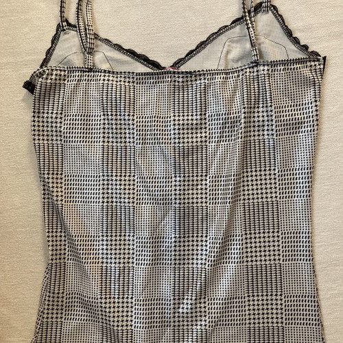 Tom Tailor top with thin straps like new, black and white, size M
