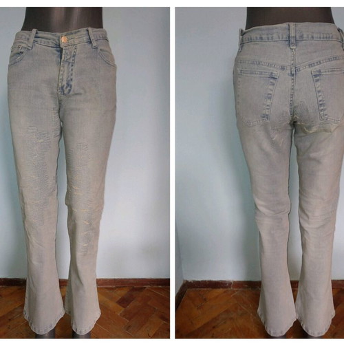 Vintage ripped and branded jeans high waist wide legs like new