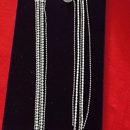Swarovski Tassel Fit silver long earrings