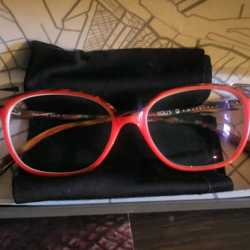 Yous Myopia Glasses Orange Like New, -4/-4