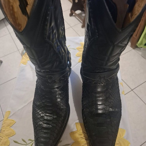 Vintage Python Sancho Cowboy Boots like new, size 44, black