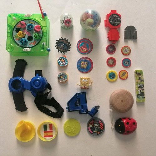 Collection of games! Toy cars, tops, Rubik's cubes, Moonball, etc.
