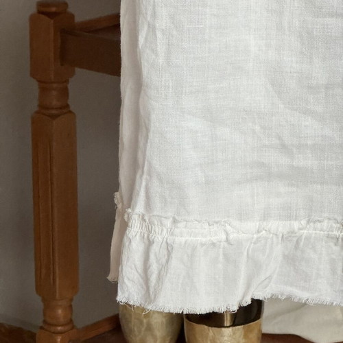 Coquette Aesthetic Cottagecore Linen Dress like new, white, size XL