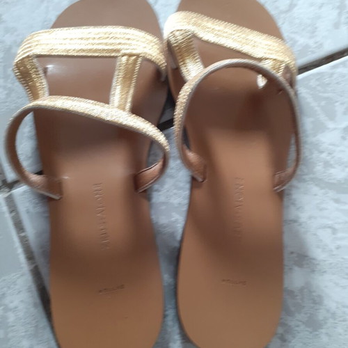 Zeus+Dione sandals size 38 like new beige and gold