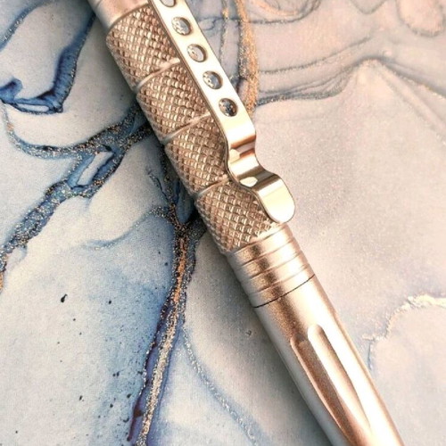 Set of 2 tactical business pens in silver and gold, new