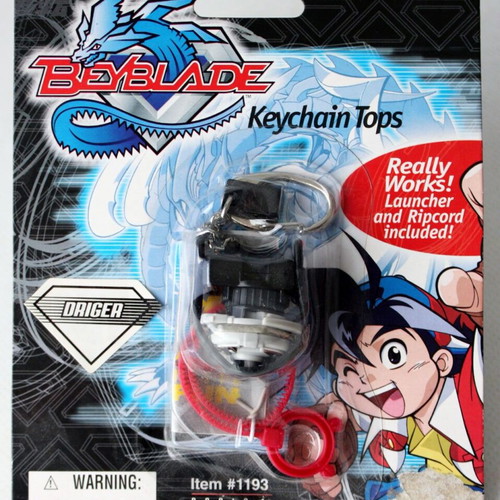2002 Beyblade Keychain Tops Driger Launcher with Ripcord sealed