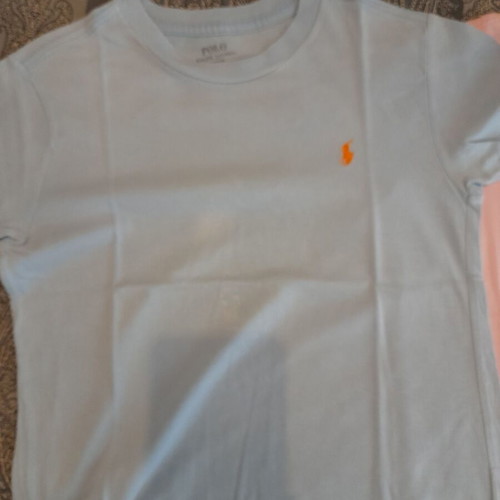 Polo Ralph Lauren t-shirts used, pack of 2, size 110 cm, blue and pink
