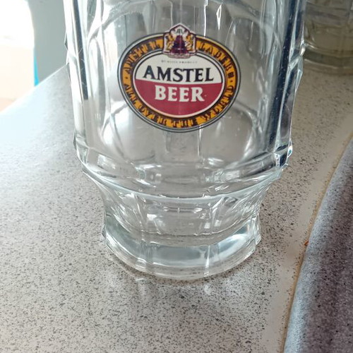 Amstel Beer Barrel Glasses used, set of 16, collectible