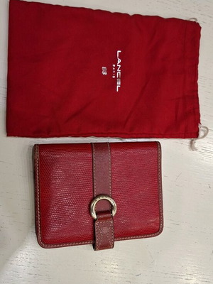 Lancel women's wallet used, red, 15x12 cm