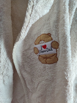 Bathrobe used, 2-3 years old