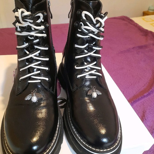 Love berry London women's boots new, leather, size 37, black