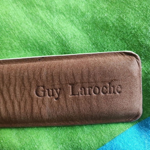 Guy Laroche leather belt like new, beige and brown, size 115