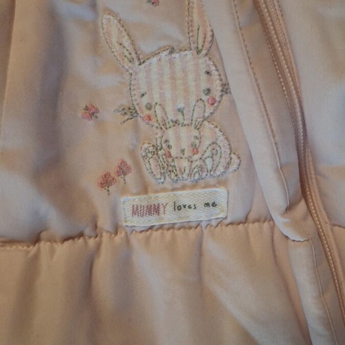 Pink baby romper like new for 3-6 months