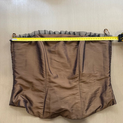 Corset like new with zipper and lace vintage style brown XL