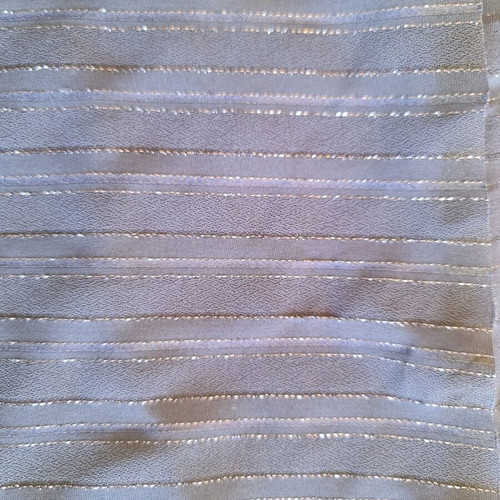 Two blue striped fabrics for a dress
