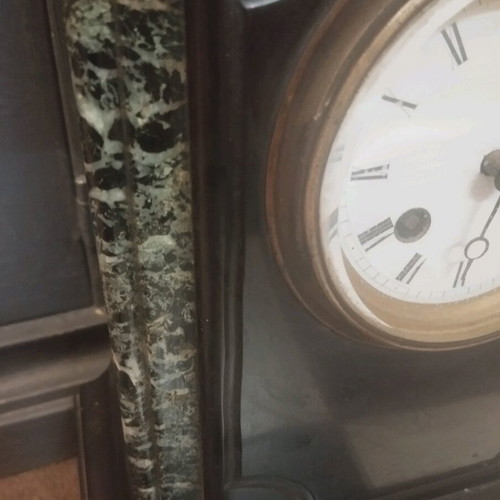 Marble table clock used with two bases collectible